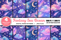 Fantasy Sea Ocean Background JPG Product Image 1