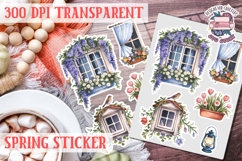 Spring sticker Cute vintage flowers Love PNG Funny Product Image 1