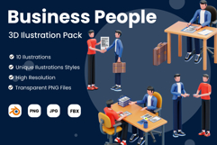 Business People 3D Illustration Pack Product Image 1