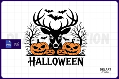 Halloween Spooky Ghost Deer Sublimation PNG Design Product Image 1