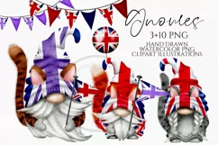 Cat Royal Party Gnomes | Gnome Clipart Png Product Image 1