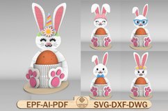 Easter Bunny Egg Holder Svg Product Image 1