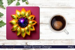Square Coaster | 3D Flowers | Floral Design PNG Product Image 1
