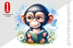 Cute Monkey Clipart - PNG File Product Image 1