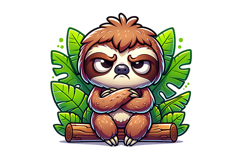 Cute Sloth Clipart - PNG File Product Image 2