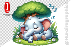 Cute Elephant Clipart - PNG File Product Image 1