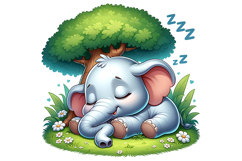 Cute Elephant Clipart - PNG File Product Image 2