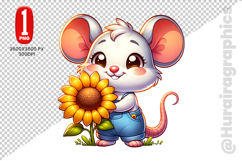 Cute Mouse Clipart - PNG File Product Image 1
