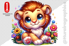 Cute Lion Clipart - PNG File Product Image 2