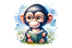 Cute Monkey Clipart - PNG File Product Image 2