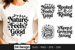 Nature Feels Good Floral SVG PNG Product Image 1