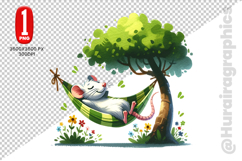 Cute Rat Clipart - PNG File Product Image 1