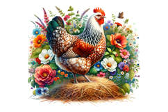 Cute Hen Clipart - PNG File Product Image 2