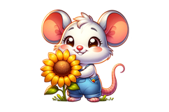 Cute Mouse Clipart - PNG File Product Image 2