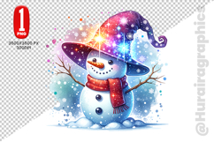 Snow Men Clipart- PNG File Product Image 2