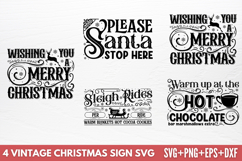 Vintage Christmas Sign SVG Product Image 1