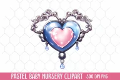 Pastel Baby Nursery Clipart, Baby Nursery Clipart Product Image 1