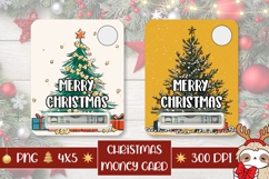 Popcorn Christmas Tree Money Card, Christmas Gift Card PNG Product Image 1