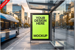 Bus Stop Poster City Sidewalk Product Image 1