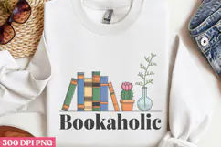 Bookaholic PNG, Book Lover Sublimation PNG Product Image 2