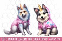 Cute Unicorn Costume For Dogs, Unicorn Watercolor Product Image 1