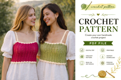 Iris Stitch Crochet Crop Top Pattern PDF Product Image 5