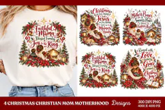 4 Christian Mom Christmas PNG Designs, 4 Faith Based Christm Product Image 1