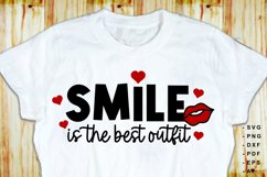 Smile is the best outfit SVG, Kindness Quote SVG Design Product Image 1
