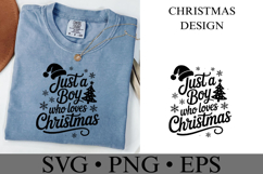 Just a Boy who loves Christmas Svg | Christmas | Shirt Svg Product Image 2