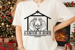A Savior Is Born Svg, Christian Christmas Svg, Nativity Svg. Product Image 2