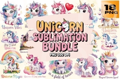 Stay Magical Unicorn Quotes &amp; Fantasy PNG Pack Product Image 1