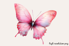 Gilter Pink Butterfly Clipart PNG Product Image 1