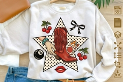 Retro Western Cowgirl Sublimation PNG Product Image 1