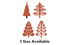 Minimal Evergreen Tree Silhouette Embroidery Design Product Image 1