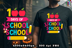 100 Days of School Apple Pencil PNG Product Image 2