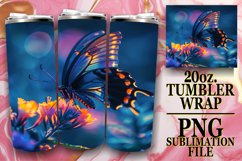Spring Butterfly &amp; Flower Tumbler Wrap - Sublime Bloom Product Image 1
