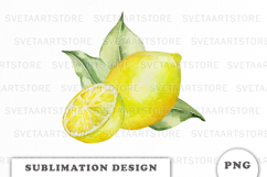 Watercolor Lemons composition png Product Image 1