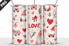 Valentine Gnome Tumbler Design | Valentine's Day Tumbler Product Image 2