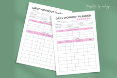 Daily Workout Planner Template | Editable Canva Fitness Product Image 1