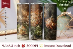 Christmas Tree Tumbler Wrap, Christmas Tumbler Sublimation Product Image 1