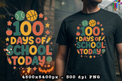 100 Days of School Today Sublimation Design Product Image 2