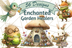 56 Enchanted Garden Healers Clipart PNG, Animal Plant Png Product Image 1