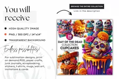 Dia de los muertos cupcake, Day of the dead Clipart, Mexican Product Image 2