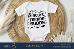 Uncle's Fishing Buddy Onesie,My Uncle Baby Bodysuit T-Shirt Product Image 1