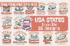 USA States SVG BUNDLE set of 55 files PNG SVG Product Image 1