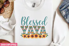 Blessed YAYA PNG, Sunflower Sublimation PNG Product Image 2