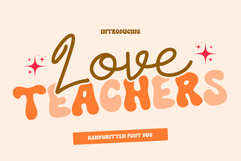 Love Teachers is a charming duo font Product Image 1