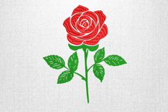 Classic Red Rose Floral Embroidery Design File Product Image 1