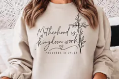 Motherhood Is Kingdom Work PNG, Proverbs 31 Christian Mom PN Product Image 1