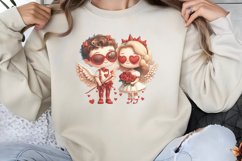 Couple Cupid For Valentine Clipart PNG Product Image 1